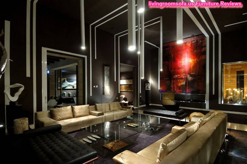 Luxury Living Room Sofa Beige And Black Beautiful Blend Of Interior