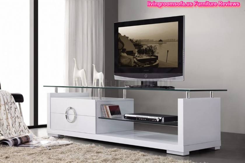 Marvelous White Flat Screen Modern Tv Stands Design Ideas Images And Fur Rug