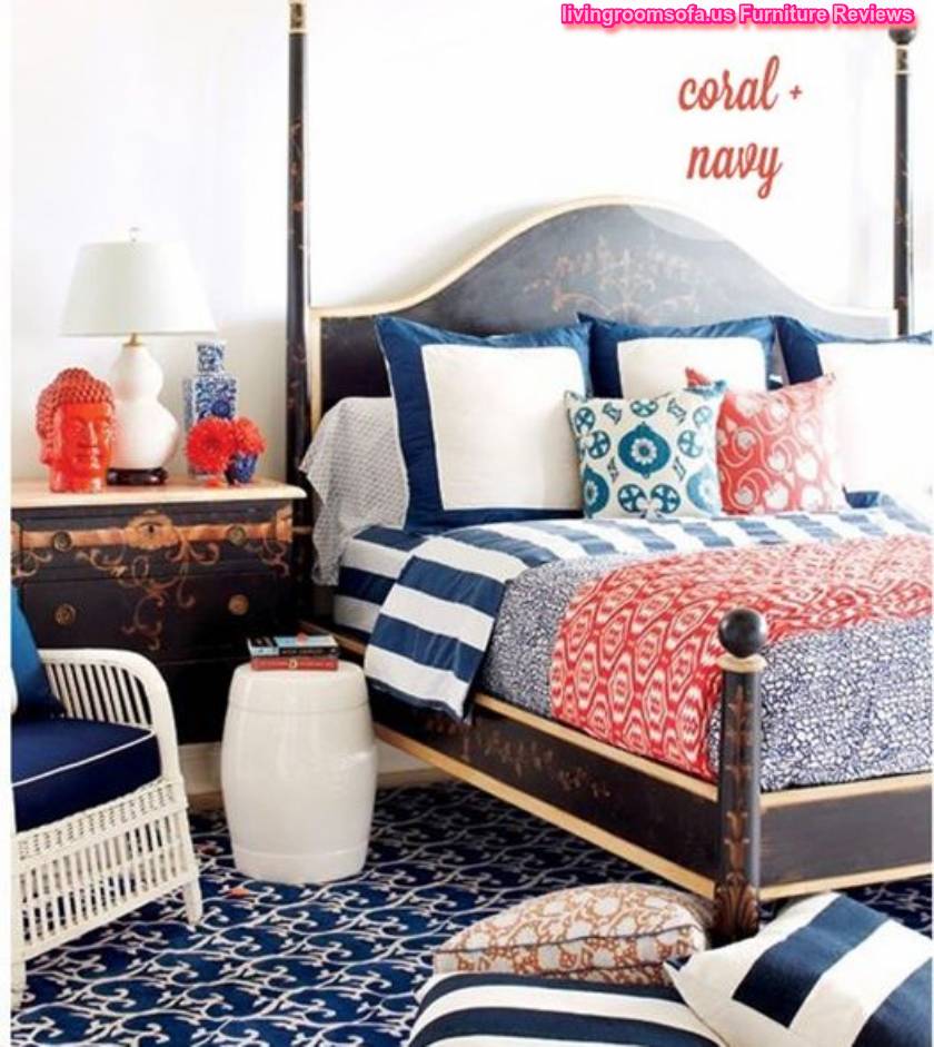  Navy And Coral Palette Design Ideas