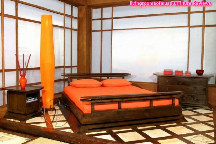 Orange Spacious Bedroom Decorating Ideas