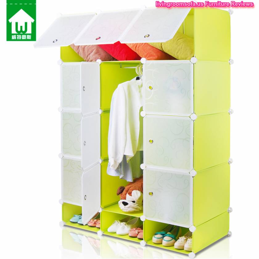  Plastic Wine Transparent Wardrobe Armoire Cabinet