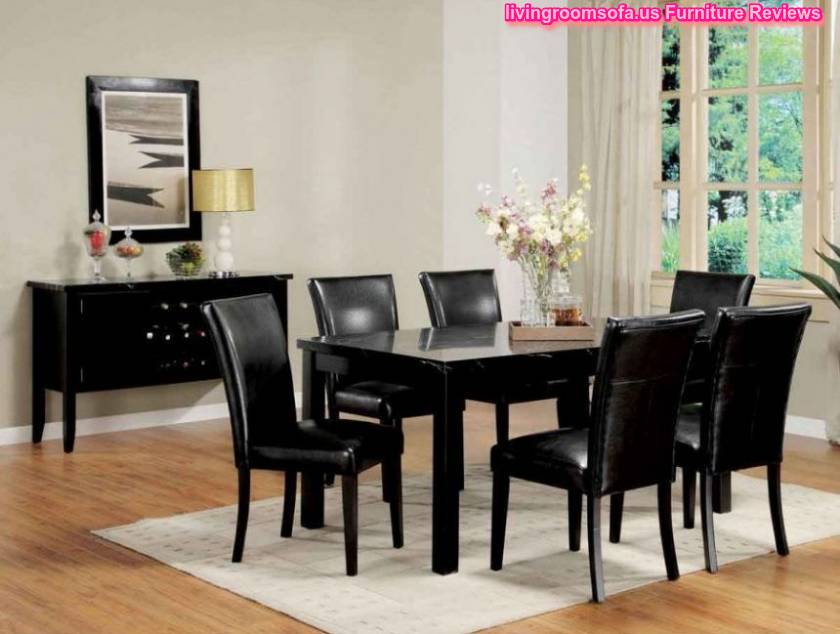 Portland Casual Black Dining Room Decoration Set