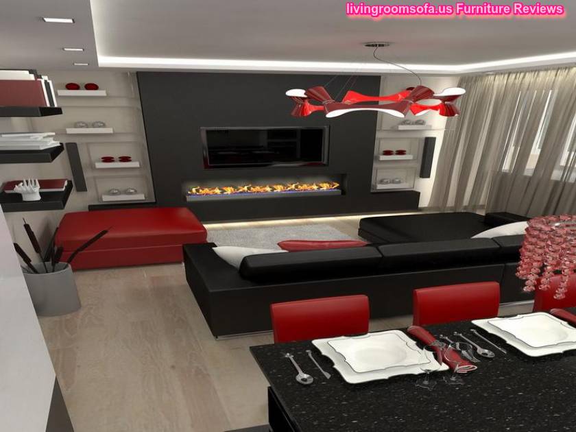  Red And Black Living Room Design Ideas