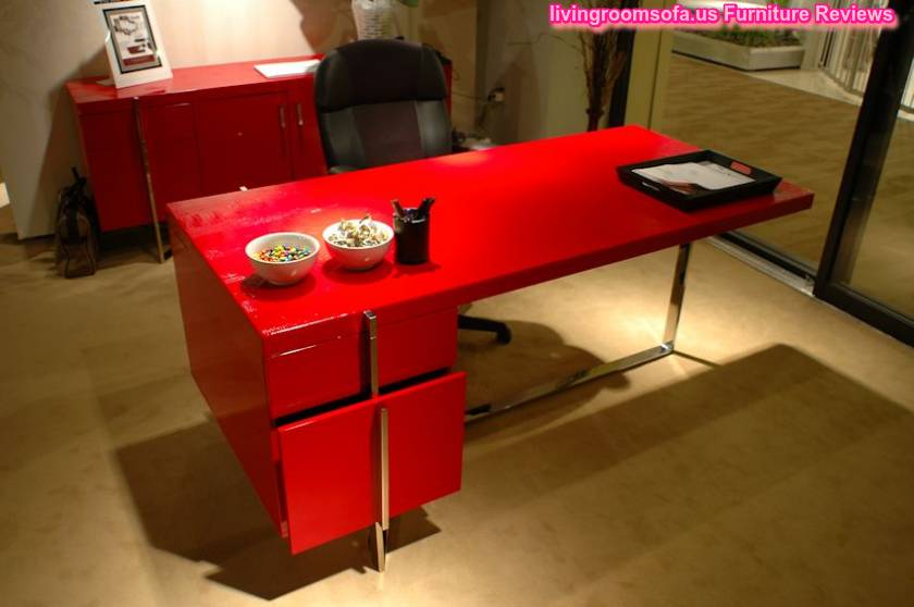 Red And Modern Table,contemporary Italian Office Furniture