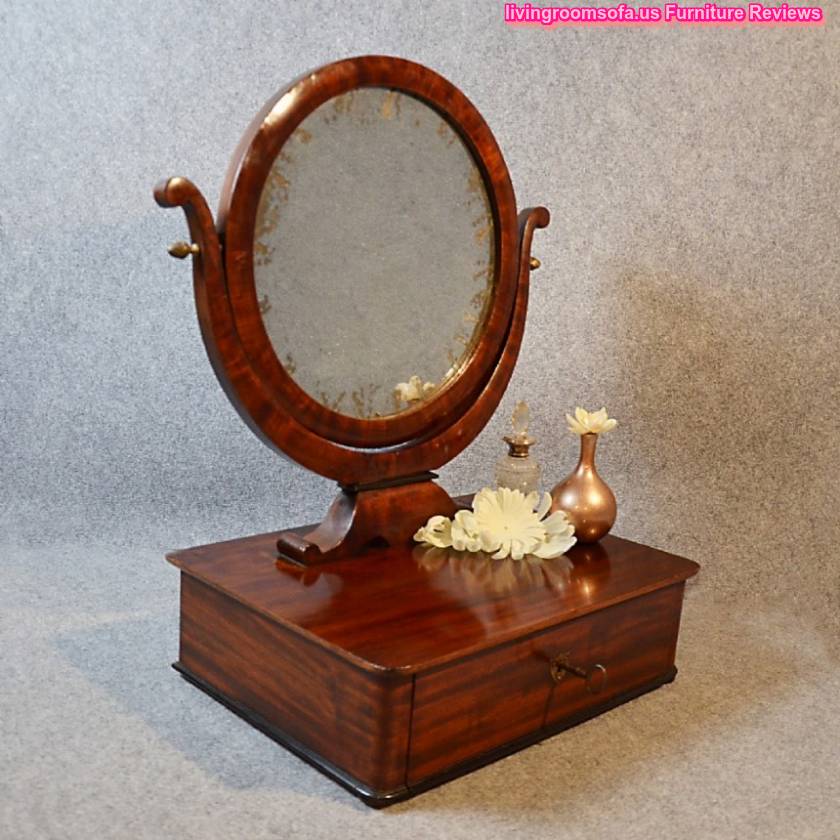  Rounded Two Faced Antique Vanity Mirror Design