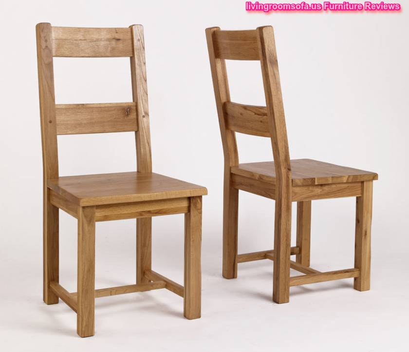  Rustic Oak Dining Chairs