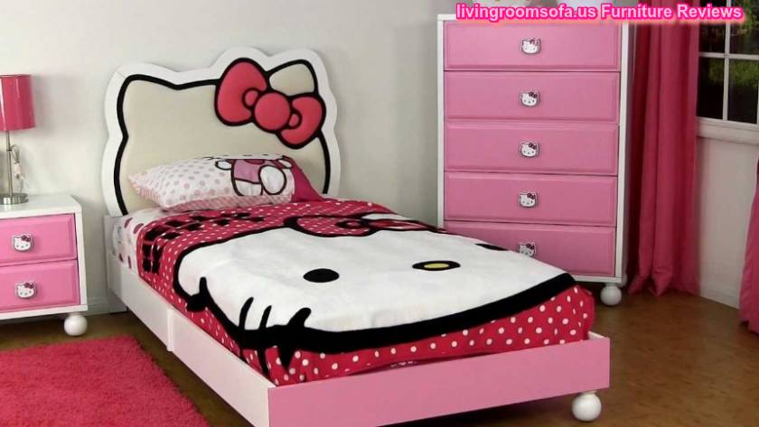 Stunning White Hello Kitty Inspired Kids Room Design With Adorable Hello Kitty Bed Cover Hello Kitty Picture Kids Room Designs