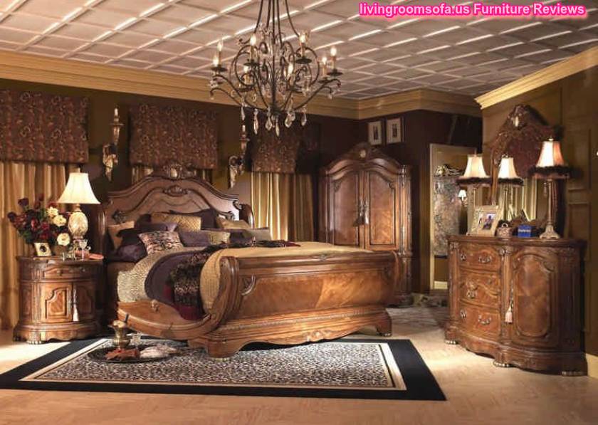Teak Wood Furniture And Ornate Chandelier Classic