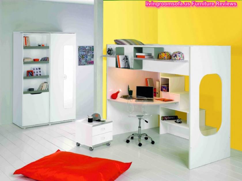 White And Yellow Contemporary Furniture Kids