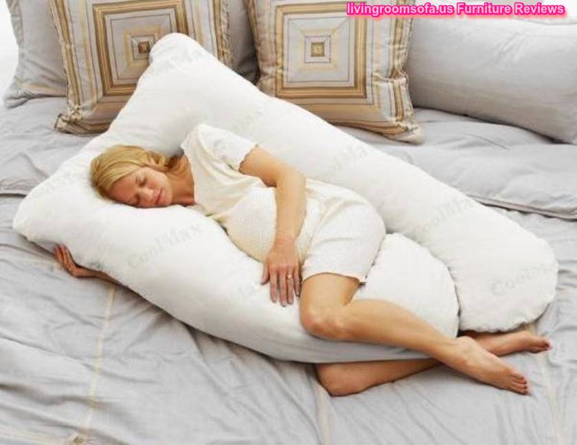  White Comfort Pregnancy Body Pillow For Side Sleepers