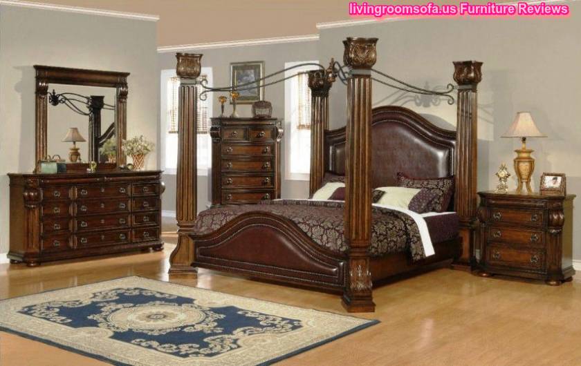  Wooden Classic Bedroom Bed Set Queen