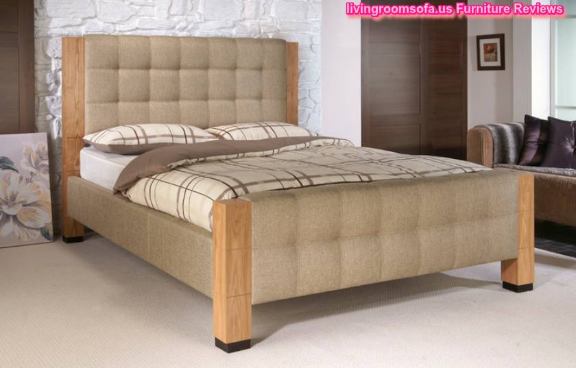 Wooden And Fabric Bed Frame Design Idea