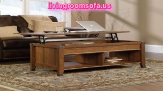 Accent Pieces Forge Lift Top Coffee Table For Living Room