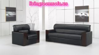  Black Leather Sofas Living Room Chairs Modern Design