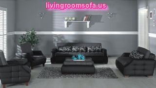 Black Sofa Set Design Living Room Decoration