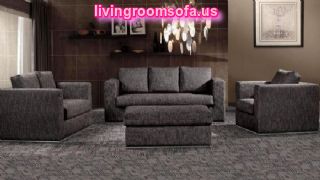 Black Dark Gray Living Room Sofa Set