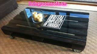 Black Pallet Wooden Coffee Table