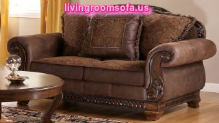Carved Wood Classic Sofa Ashley Furniture