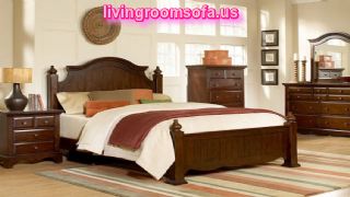  Classic Brown Bedroom Bed Set Queen