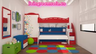 Cool Bunk Beds With Storage For Kids Bedroom,colorful Different Style Cool Bunk Beds With Storage