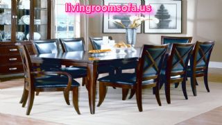 Dark Blue And Brown Contemporary Dining Room Tables