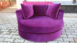 Decorative Purple Big Rounded Chair Design Ideas