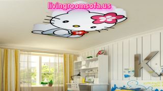 Decorative Hello Kitty Cat Children Ceiling Light Kids Living Room