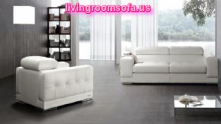 Excellent White Modern Contemporary Leather Sofas Italian