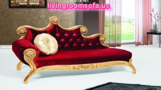 Josephine Red Velvet Carved Chaise Lounge Design