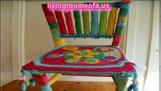 Knitted Colourful Chaises Design Ideas