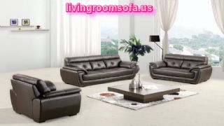  Leather Brown Affordable Contemporary Sofas