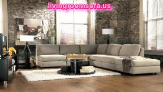  Modern Armless L Shaped Living Room Sectionals