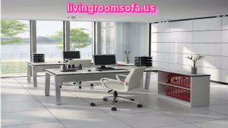 Modern White Office Furniture Decorating