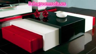 Modern White And Black Contemporary Coffee Tables