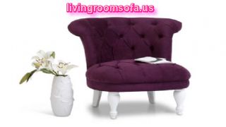 Purple White Chair For Living Room