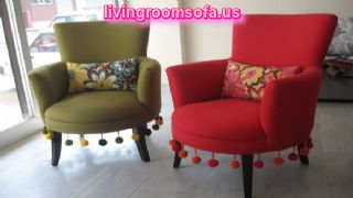 Red And Green Couple Chairs For Living Room