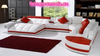 The Most Amazing Modern White And Red Contemporary Sectional Sofas
