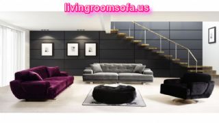The Most Beaufitul And Modern Purple,gray And Black Contemporary Fabric Sofas