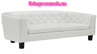  White Leather Affordable Loveseats Design