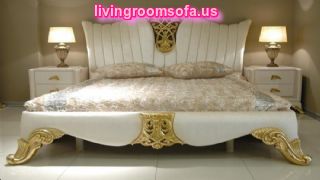 White Golden Classic Bedroom Designs