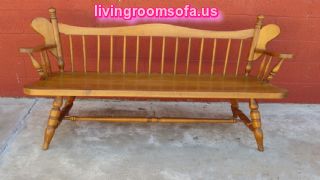 Wonderful Oak Antique Settee Bench