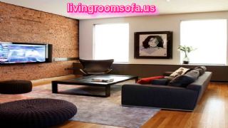 Brick Wall Living Room Tv Mounted