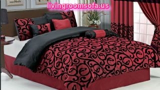 Candice Burgundy 11pcs Bed In A Bag