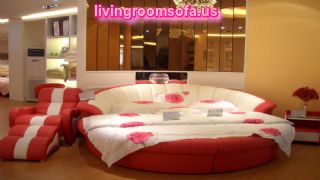 Circle Red And White Cool Bedroom Chairs