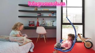 Contemporary Kids Furniture With Red Carpet
