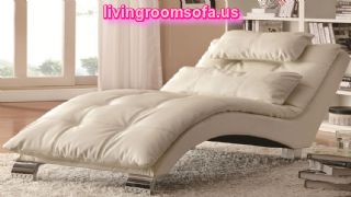 Contemporary Plush Pillow Top Chaise Ivory