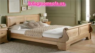 Cool Oak Bed Frames With Grey Carpet