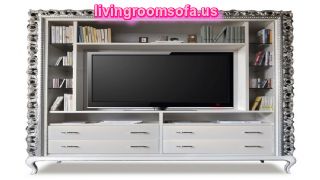 Different Style Tv Furnishing System In Livingroom