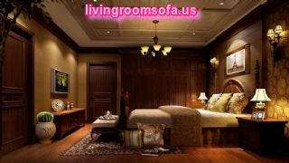 Extraordinary Dark Brown Classic Bedroom Design Rendering Night