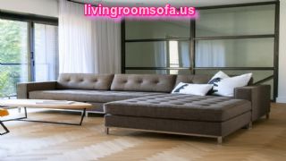Fascinating Tufted Nail Button Seat Apartment Sectional Sofa